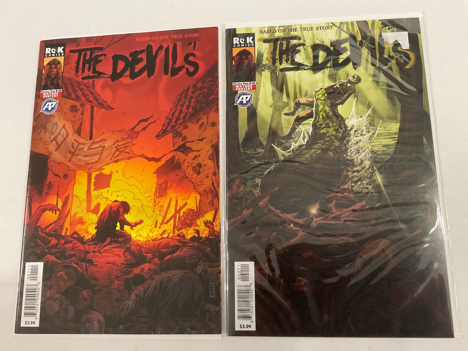 THE DEVILS #1-2 BASED ON TRUE STORY (ANTARTIC PRESS/01261978) FULL SET LOT OF 2