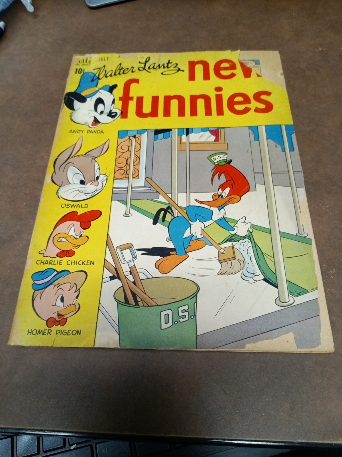 Nuovo Funnies 137 età dell'oro 1948 Dell fumetti precodificato cartone animato picchio legnoso