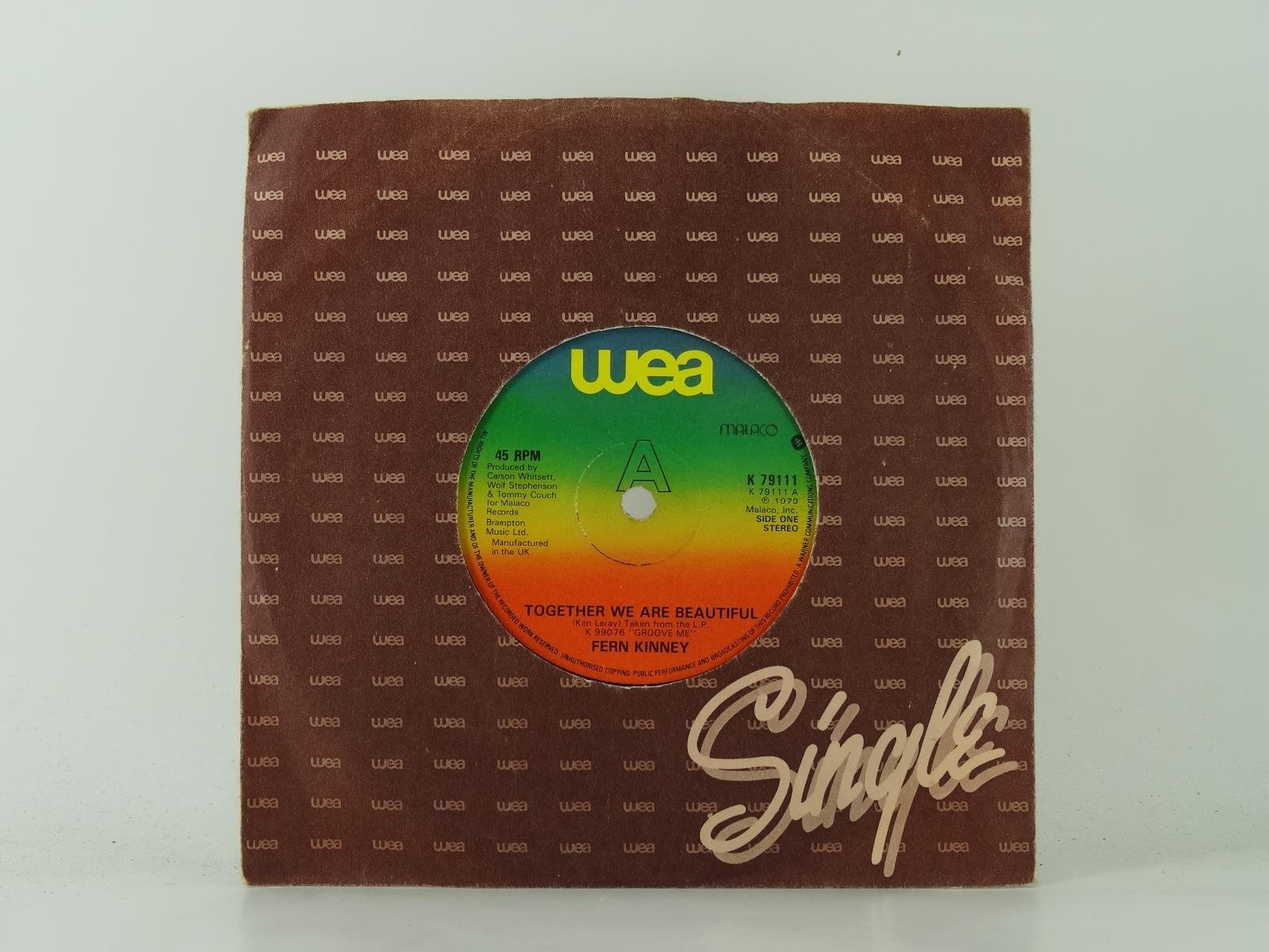 FERN KINNEY TOGETHER WE ARE BEAUTIFUL (33) 2 Track 7" Single including Company S