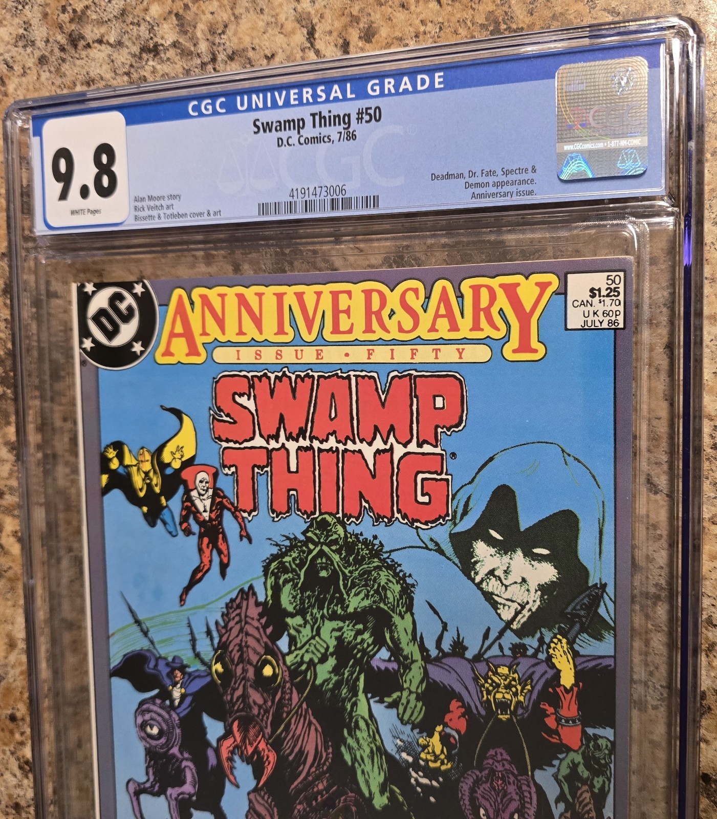 Swamp Thing #50 CGC 9,8 pagine bianche, numero anniversario