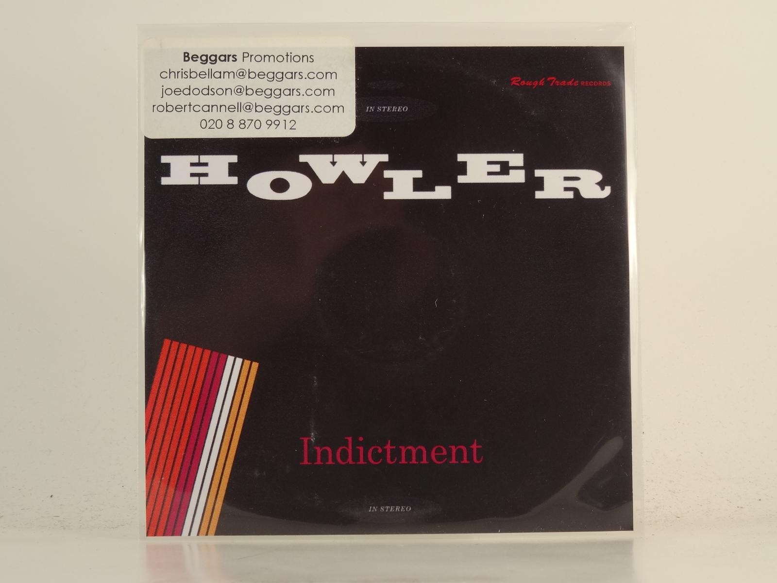 HOWLER INDICTMENT (H1) 1 Track Promo CD Single plus Picture Sleeve ROUGH TRADE R