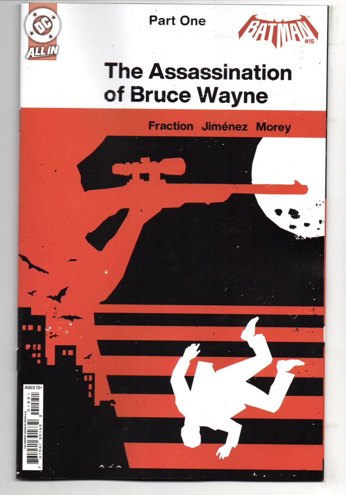 BATMAN #15 (2026) - GRADE NM - DC 1:25 RETAILER INCENTIVE DAVID AJA VARIANT