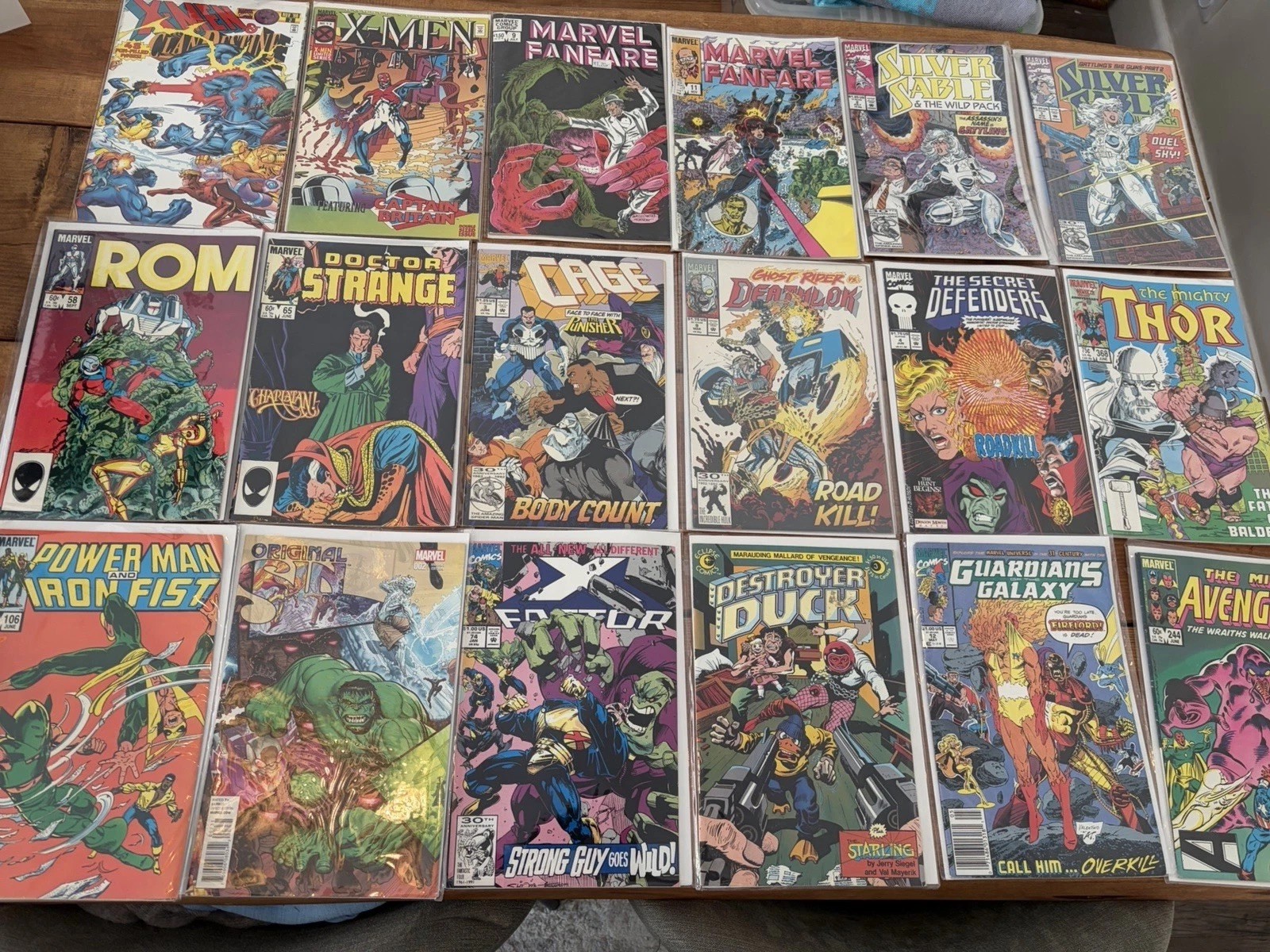 Comic 1980s-90s Joblot Marvel, Dr Strange, Avengers,Rom, Power Man, Silver Sabre