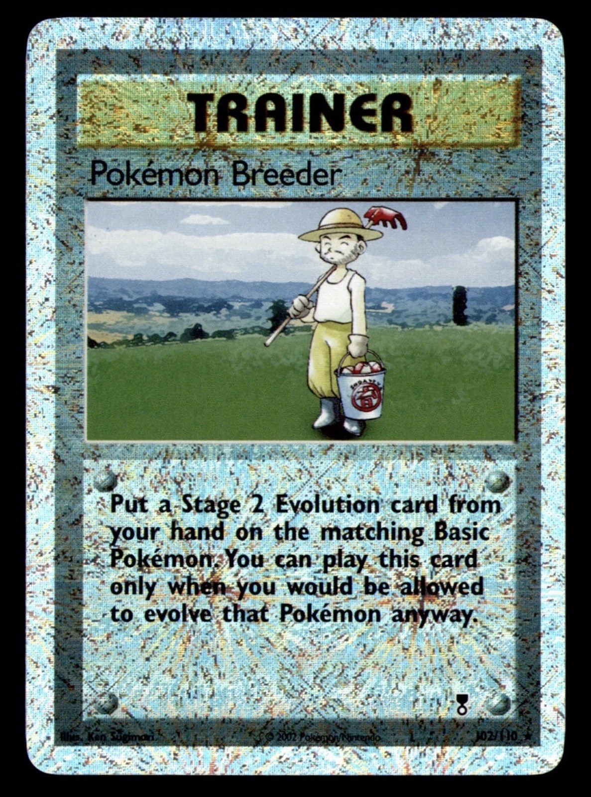Pokemon Breeder 102/110 Holo inverso quasi nuovo collezione leggendaria