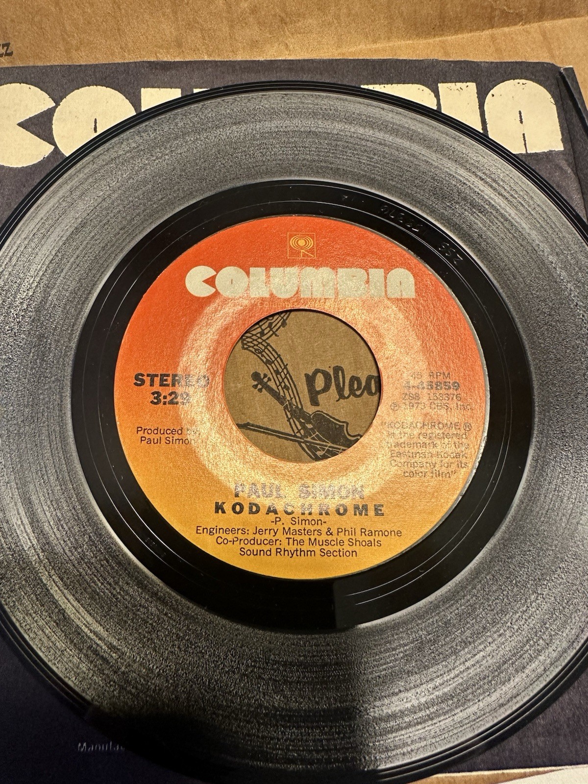 Paul Simon - Kodachrome 7" Vinyl Single Columbia Records