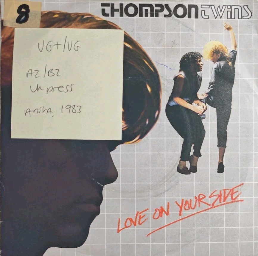 Thompson Twins Love on Your Side / Back Vinyl Record 7" VG+/VG ARIST504 1983
