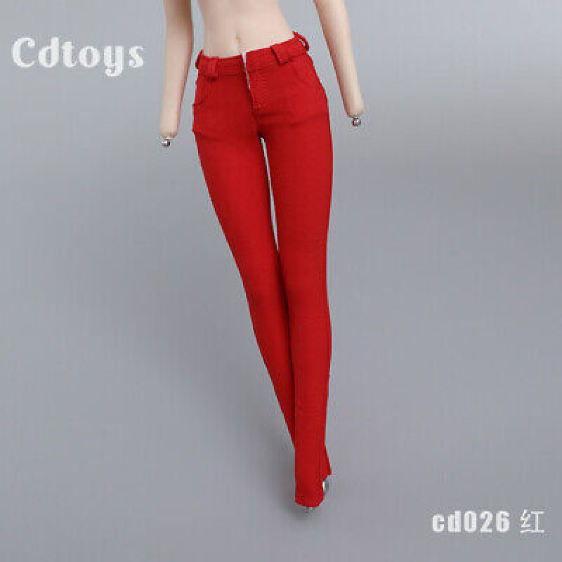 cdtoys cd026 1/6 Female Red Pencil Pants Trousers Clothes Fit 12in PH Figure Toy