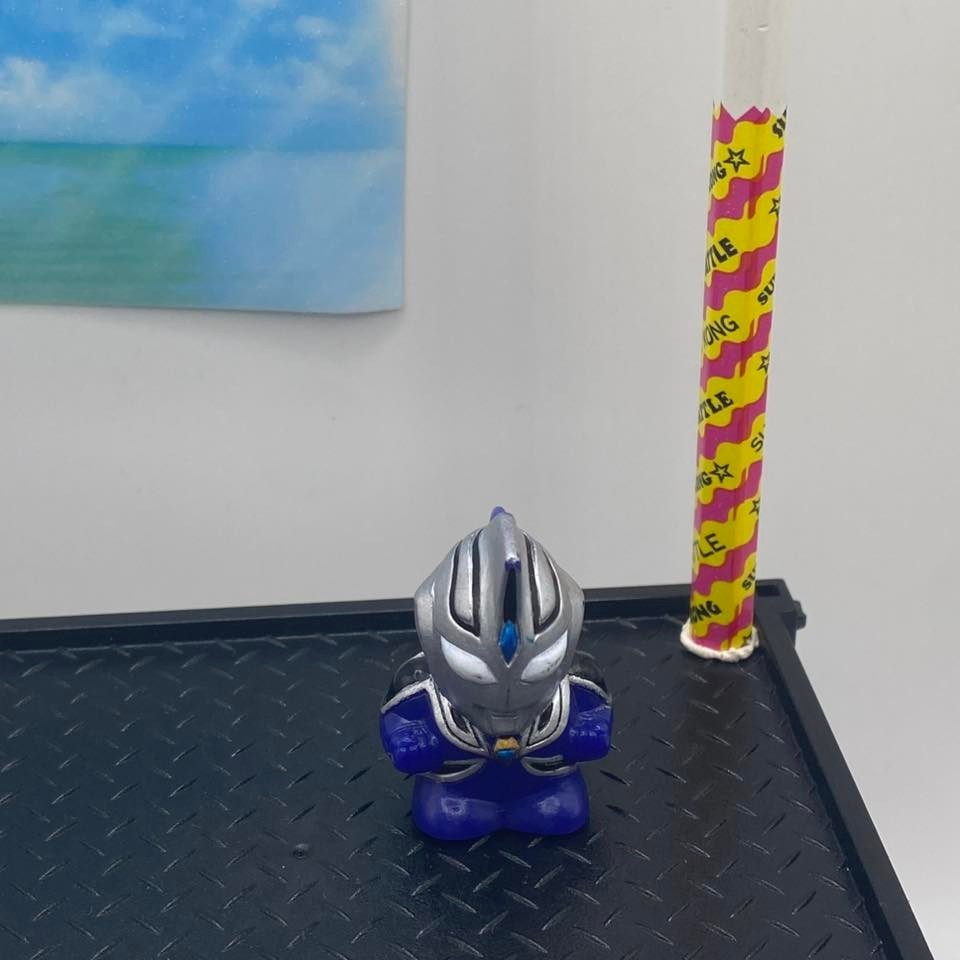 Bandai SD Ultraman Agul Soft Vinyl Finger Puppet Mini Figure Giocattolo Vintage Giappone
