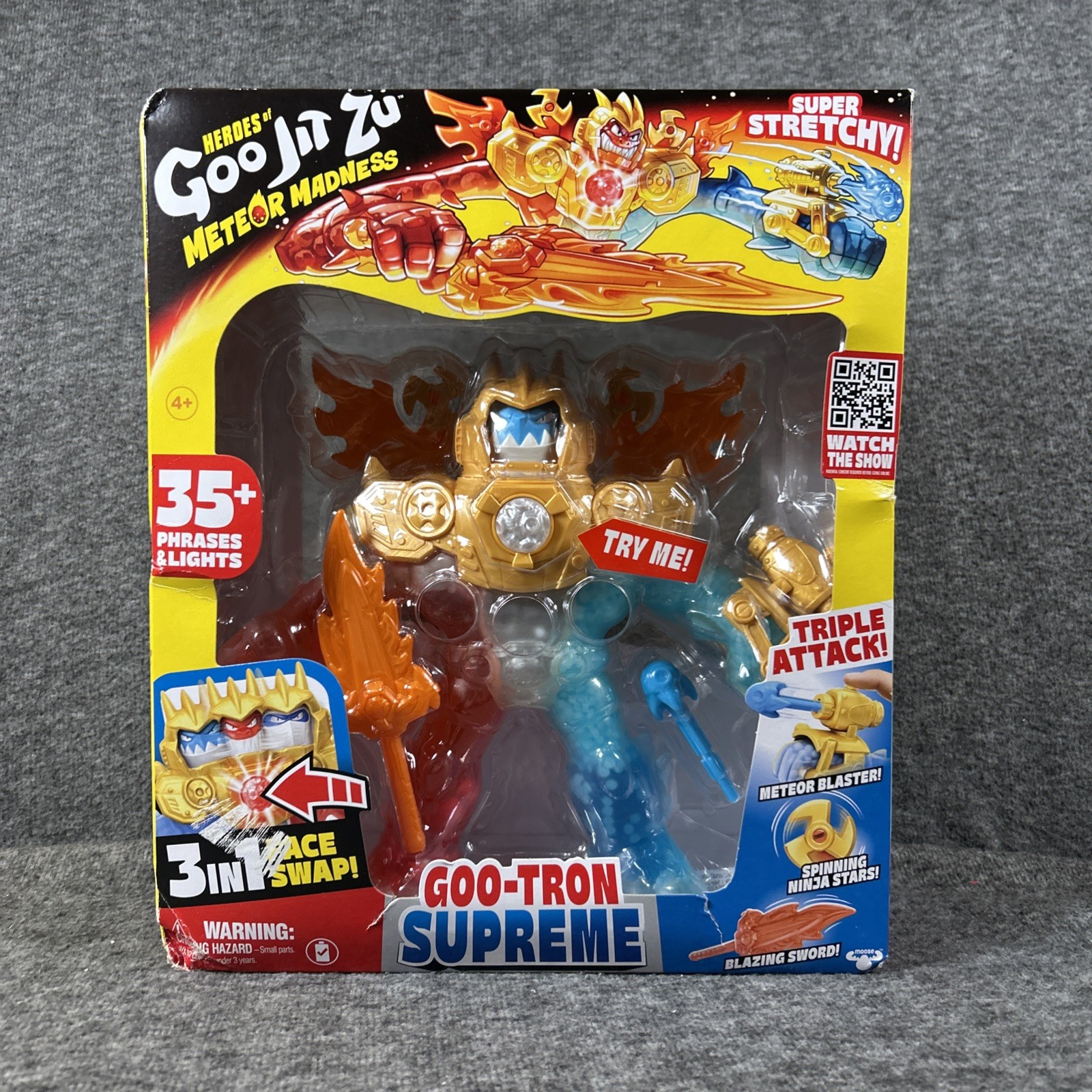 Heroes of Goo Jit Zu Goo-Tron Supreme Supereroe Giocattolo Blazagon Pantaro Thras NUOVO
