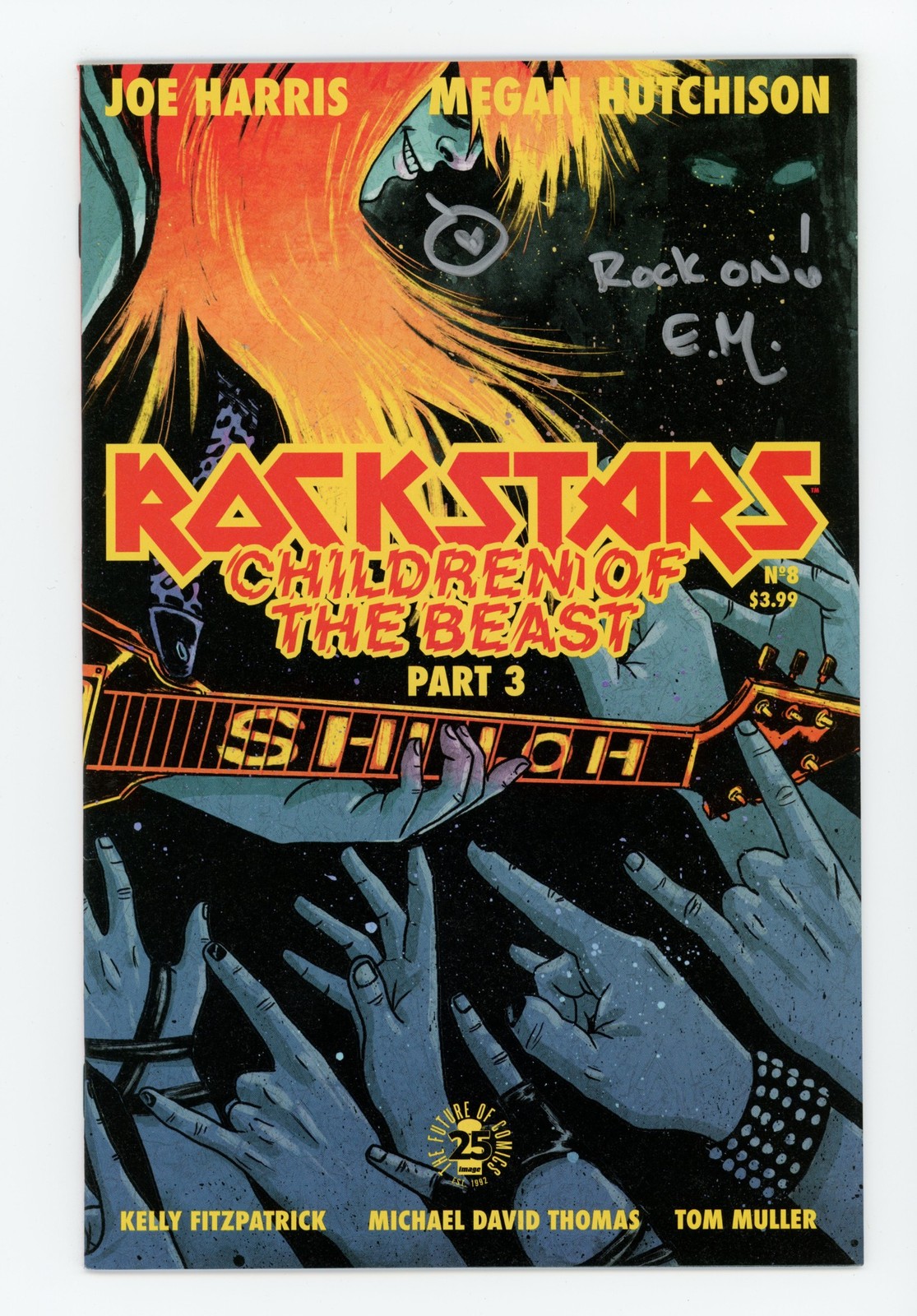 Rockstars #8 quasi nuovo + firmato Megan Hutchison 2017 immagine fumetti