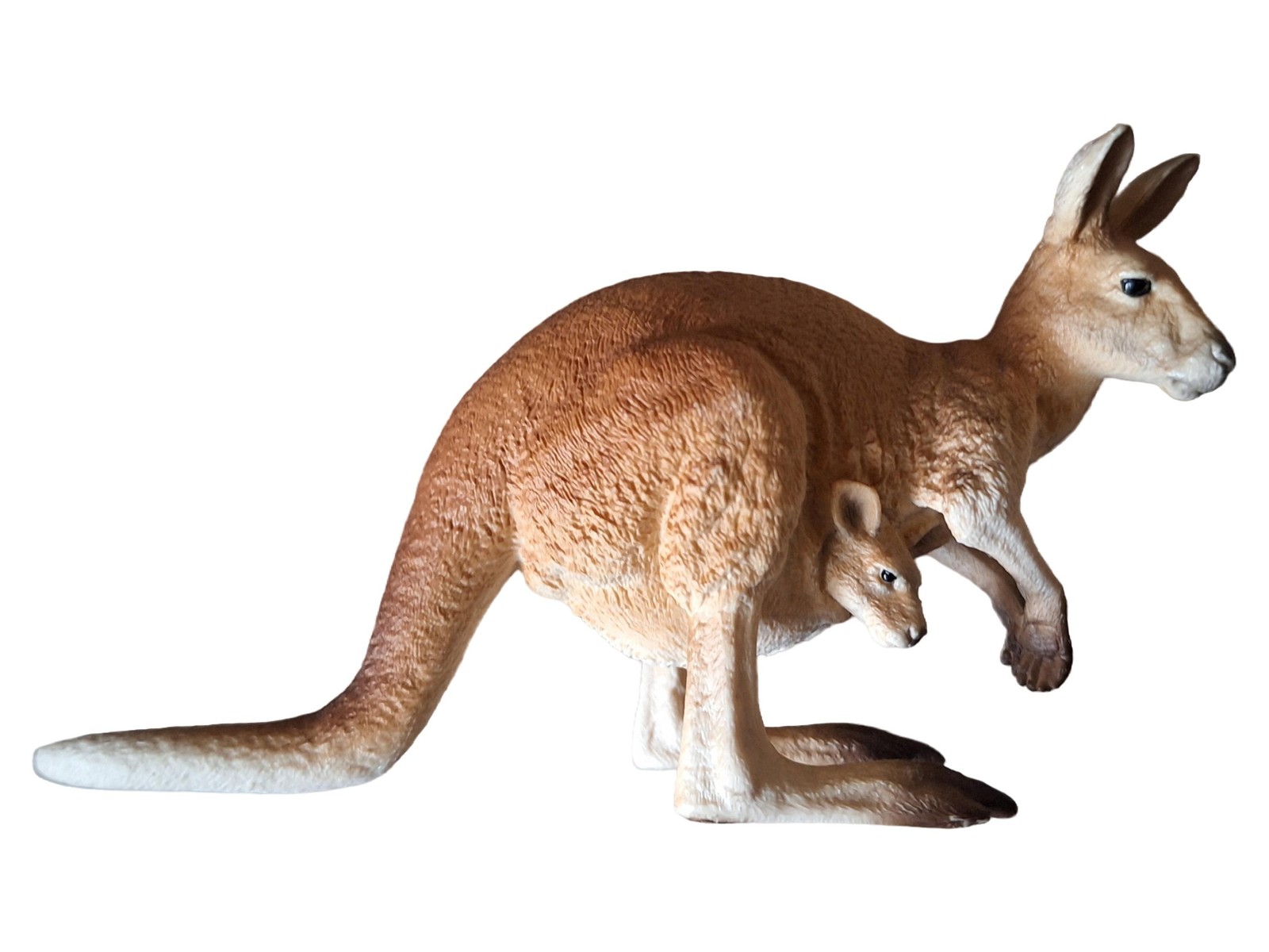 Schleich Figurina Canguro con Cucciolo Beige 7cm