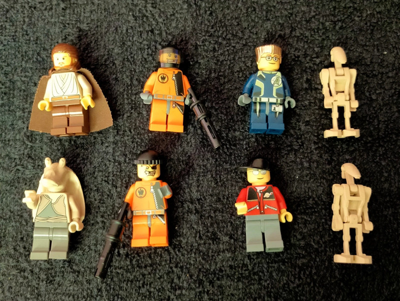 Lotto da 8 minifigures lego originali star Wars, Mars Mission,alfa team