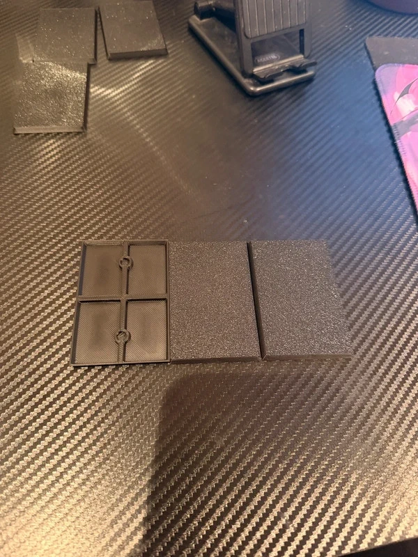 Pack 3 Peanas 50x75mm Estilo GW (con hueco para Imán 5x2mm