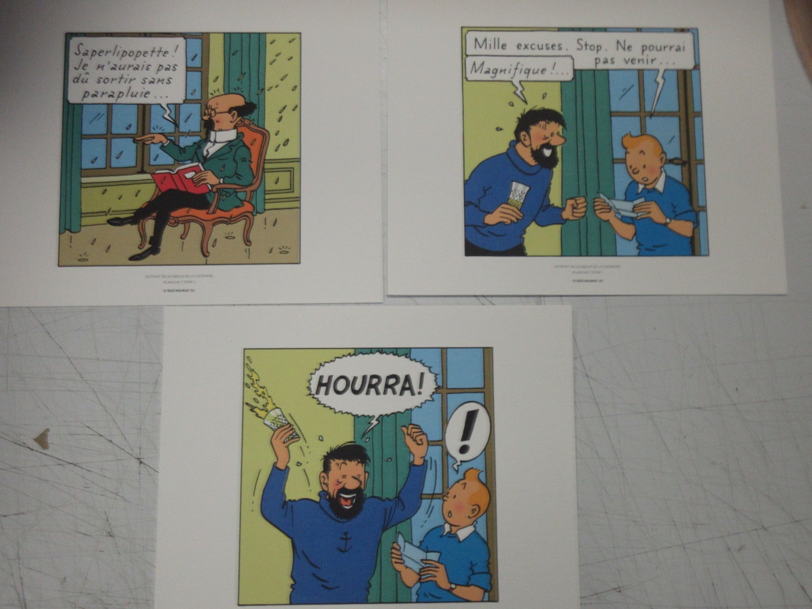HERGÉ/TINTIN; 3 Litho Ex Libris, Moulinsart 2011 ;Les Bijoux de la Castafiore