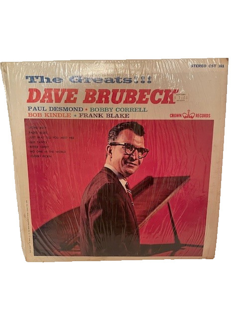 DAVE BRUBECK The Greats!!! LP 1963 VG+/VG 1ST PRESS Vinyl PAUL DESMOND Correll