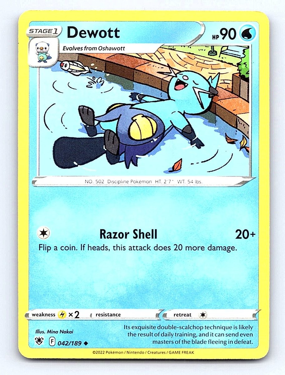 Dewott 042/189 Pokemon Radianza Astrale Non Comune Quasi Nuovo