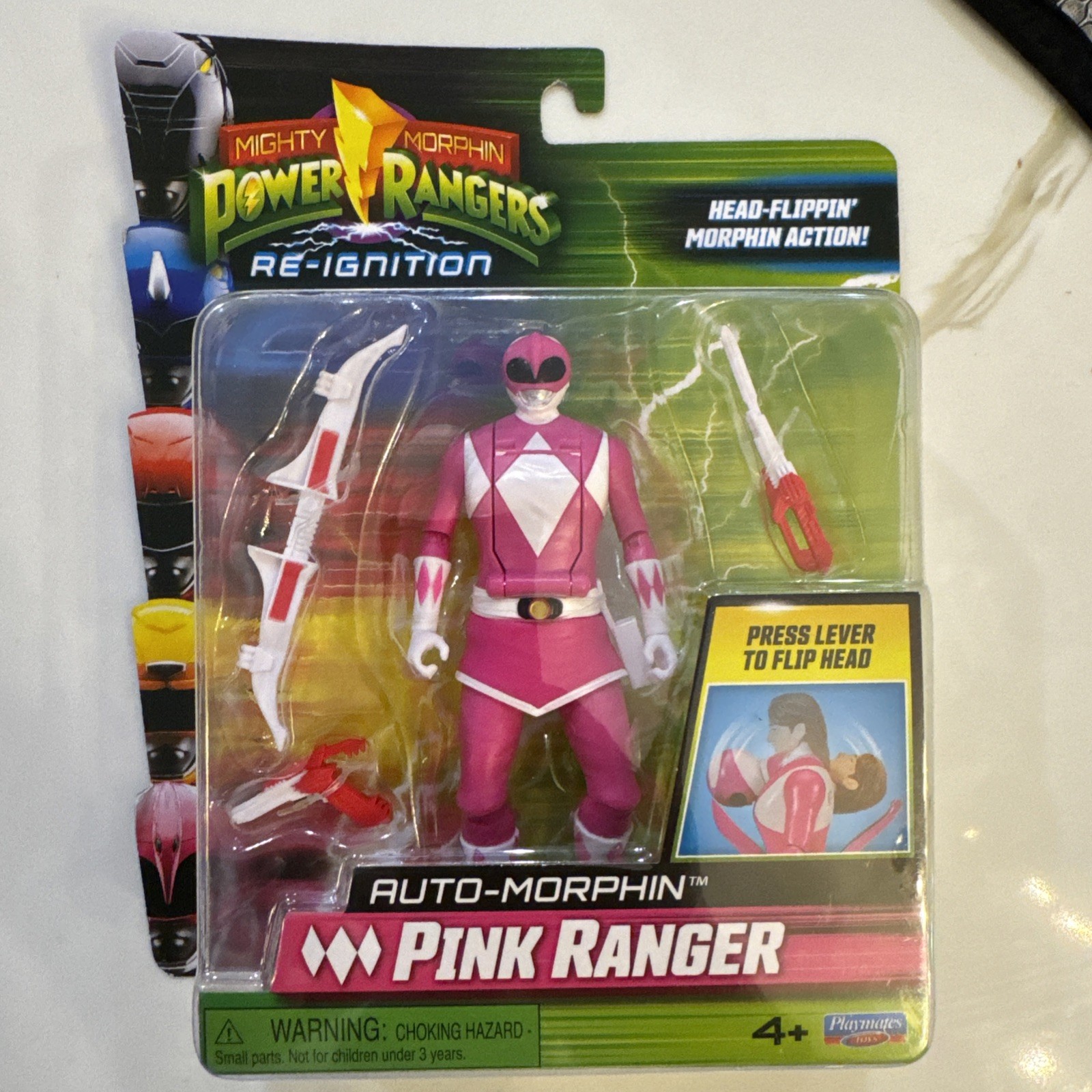 🔥2025 Power Rangers Mighty Morphin Re-Ignition Pink Ranger Figura Auto-Morfina