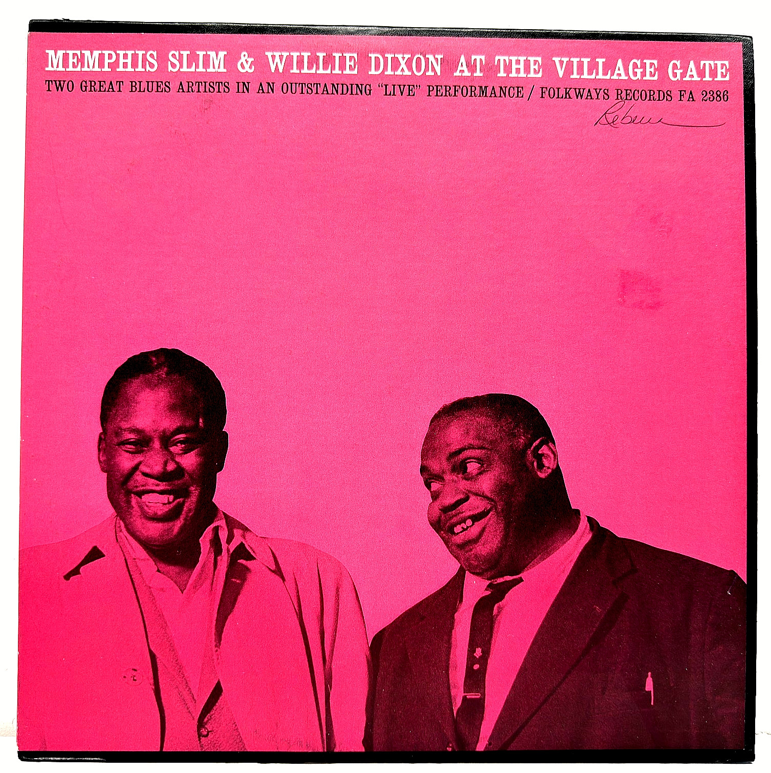 Memphis Slim Willie Dixon Village Gate 1962 Vinyl LP Folkways FA 2386 Blues