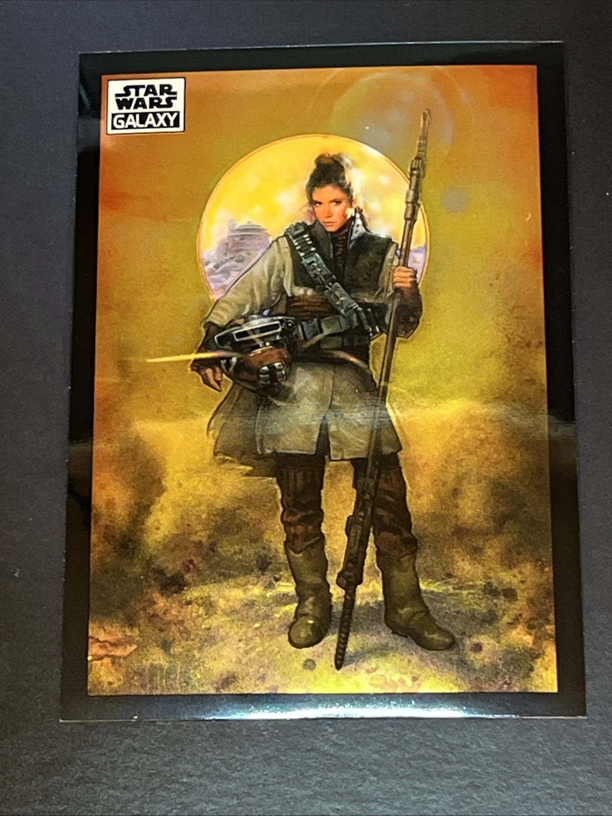 2022 Topps Chrome Star Wars Galaxy #45 Leia Organa in Boushh Disguise Refractor