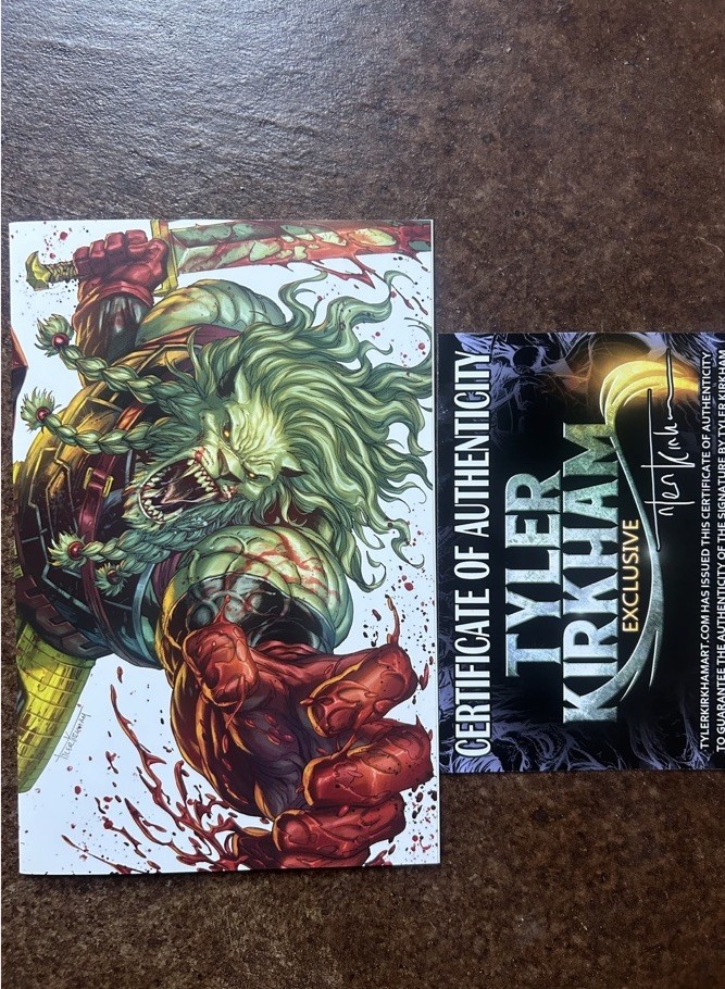 SDCC 2026 Exc Battle Beast Tyler Kirkham firmato con certificato di autenticità Prevendita
