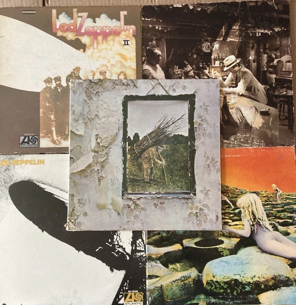 Vinyl Record Lot Led Zeppelin 70s I II IV Houses of the Holy Through Out Door
