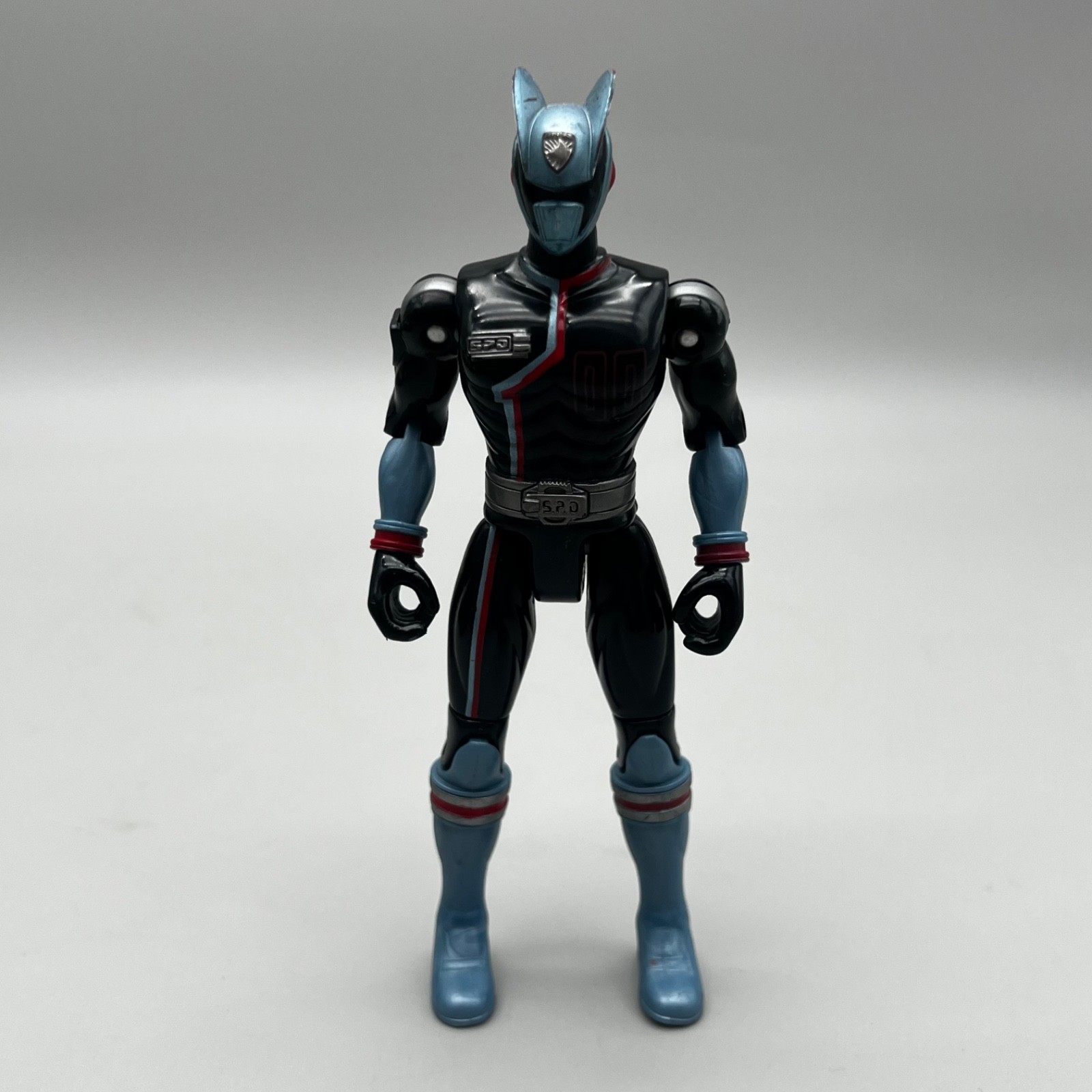 Power Rangers SPD Shadow Ranger 6" Action Figure Bandai Giocattolo Vintage R11