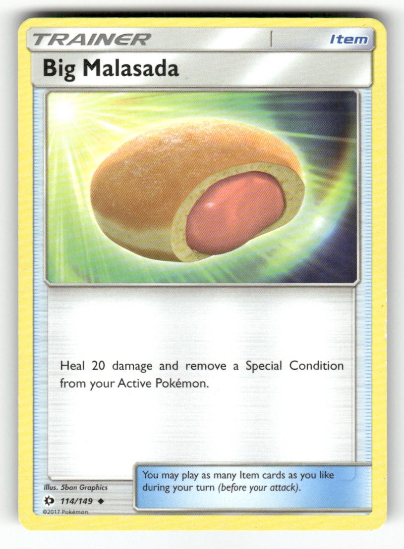 Big Malasada 114/149 Set Base SM Non Comune Pokemon Giocato Leggermente