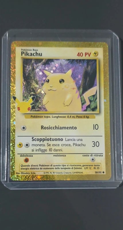 Pokémon Pikachu 58/102 - Carta Celebrativa 30° Anniversario