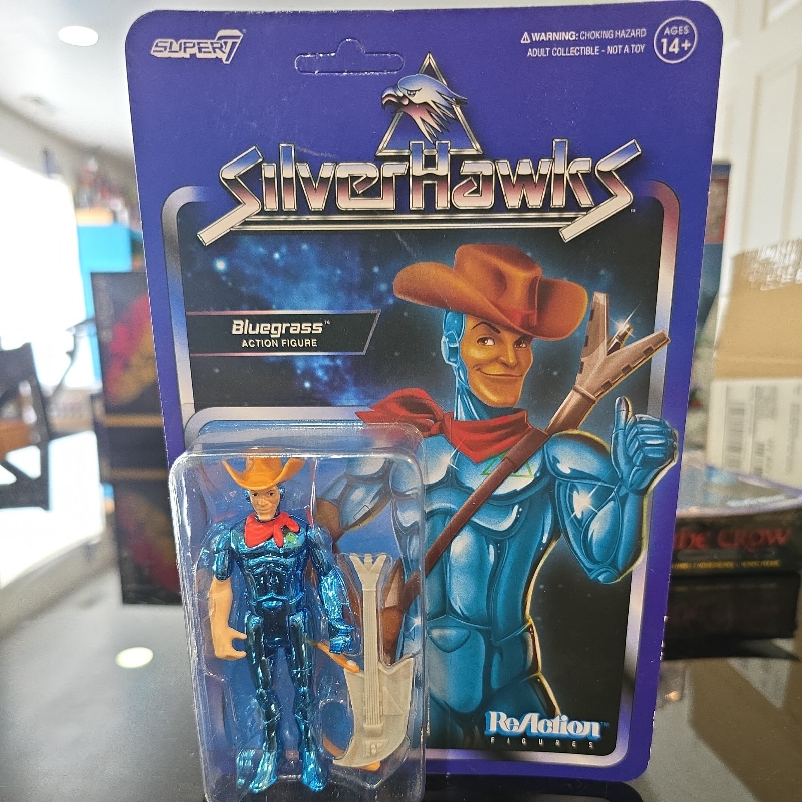Unpunched Silver Hawks 🦅🎸 Bluegrass 3.75" Action Figure Super7 ReAction Sealed