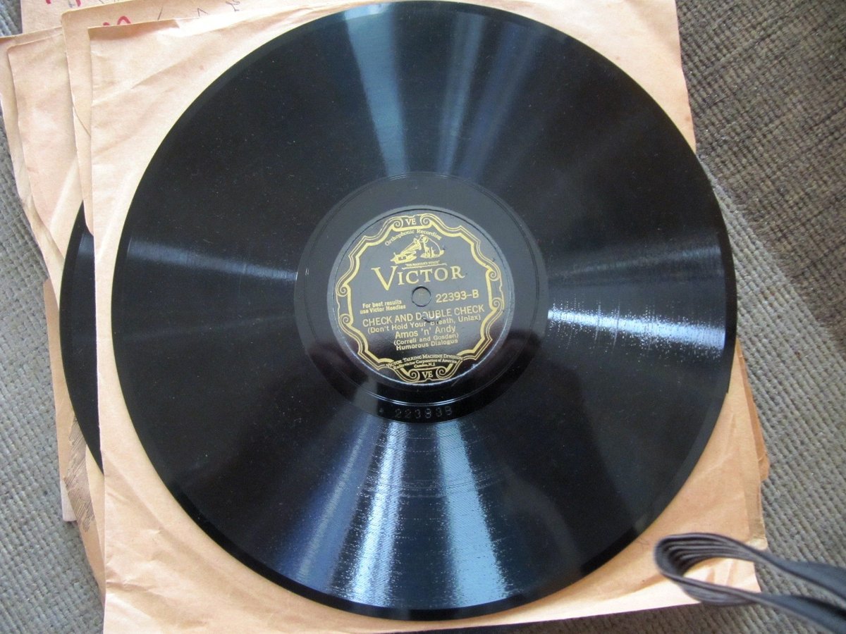 1930 Radio Show AMOS N' ANDY Correll Gosden CHECK AND DOUBLE/ REGUSTED VIC 22393