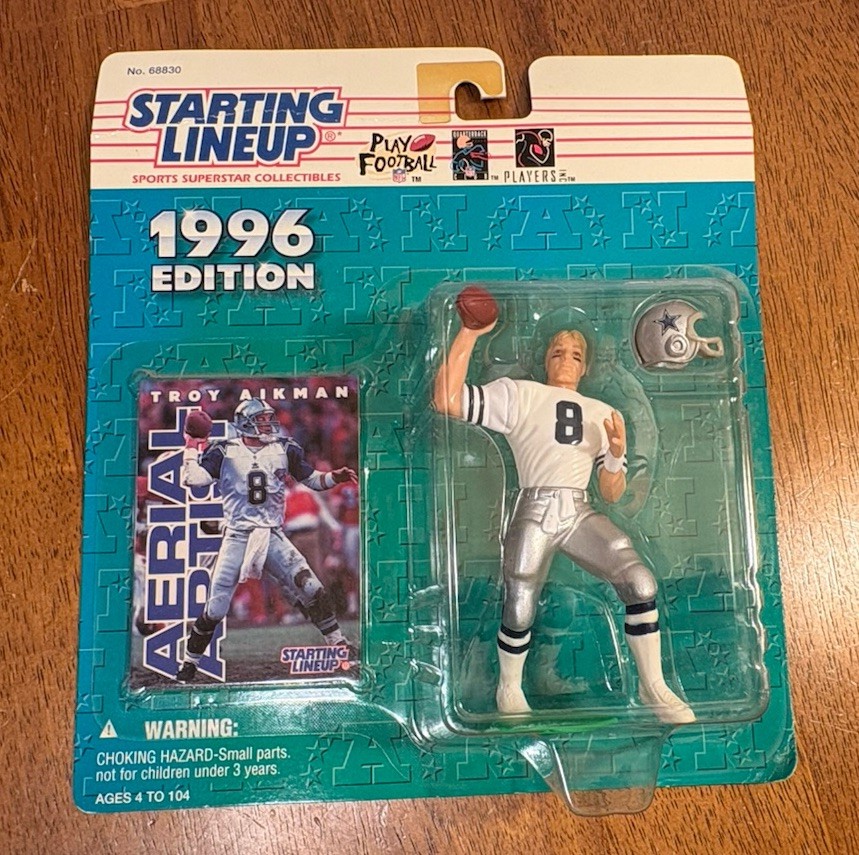 Troy Aikman Dallas Cowboys NFL Kenner Starting Lineup Figure 1996