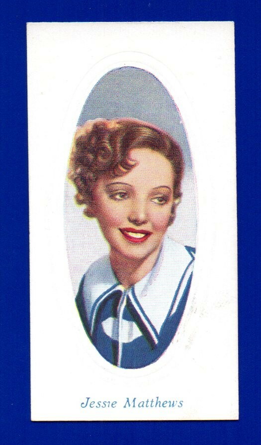 JESSIE MATHEWS 1936 GODFREY PHILLIPS SCHERMO IN RILIEVO STELLE #37 QUASI NUOVO NITIDO!