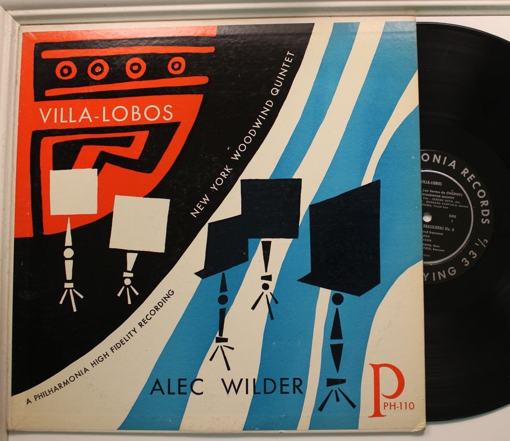 Heitor Villa-Lobos Alec Wilder LP Omonimo (1955) Su Philharmonia - VG