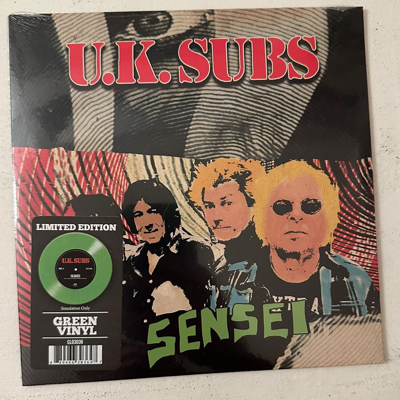 UK SUBS – SENSEI - 7" LIMITED EDITION GREEN VINYL LP FREE SHIPPING NEW - L2
