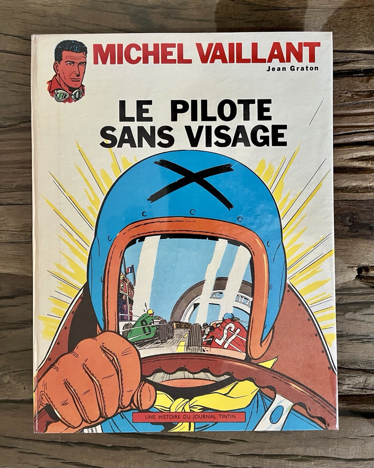 MICHEL VAILLANT:2EME DOS IMPRIME LE PILOTE SANS VISAGE 67 ULTRA RARE NEUF GRATON
