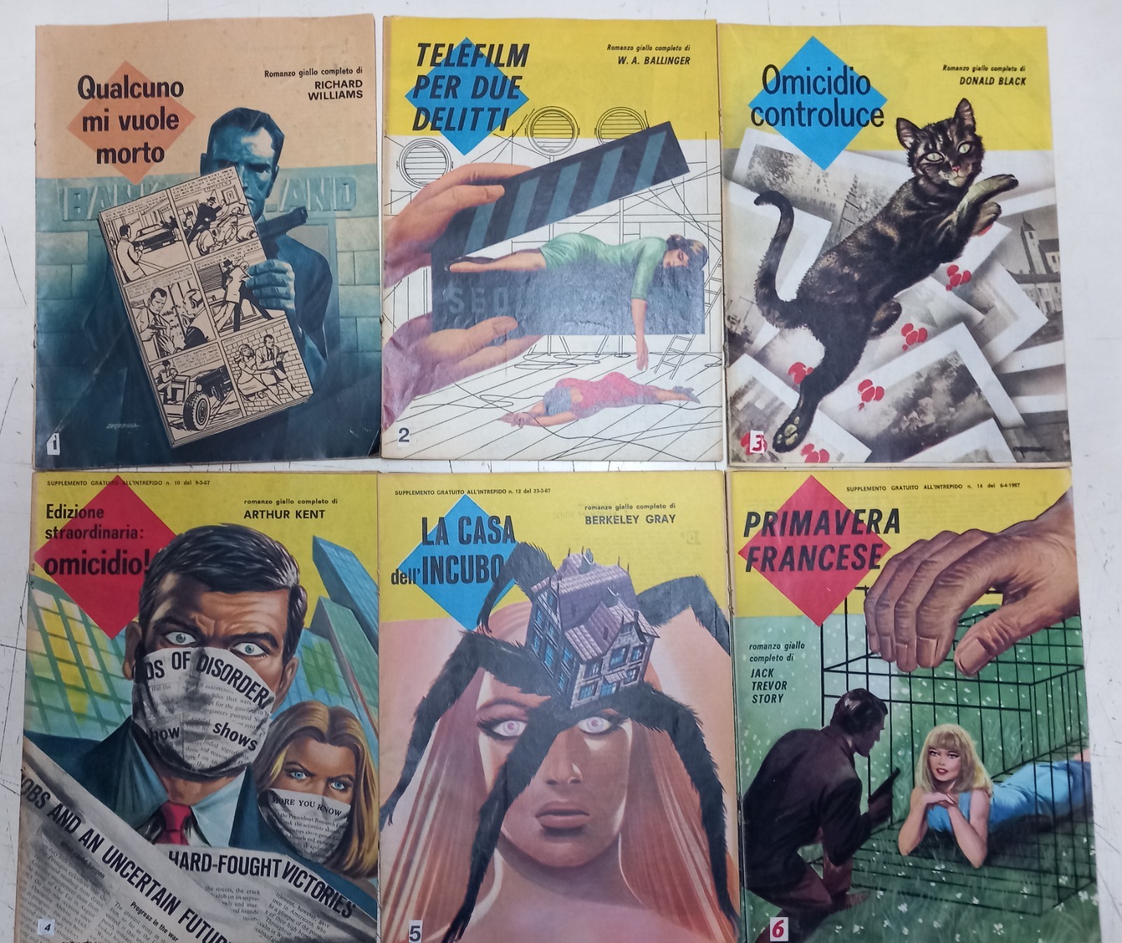 INTREPIDO 1967 - INSERTI N° 6 PZ  ANCHE SINGOLI - OTTIMI