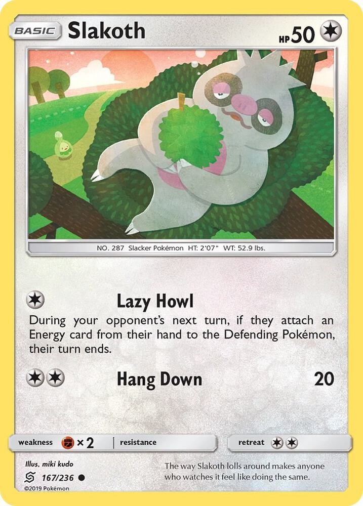 Slakoth 167 #167/236 Sm - Unified Minds Common Pokemon TCG LP