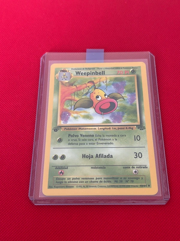 Carta Pokémon Weepinbell Jungle 1ª Edición español
