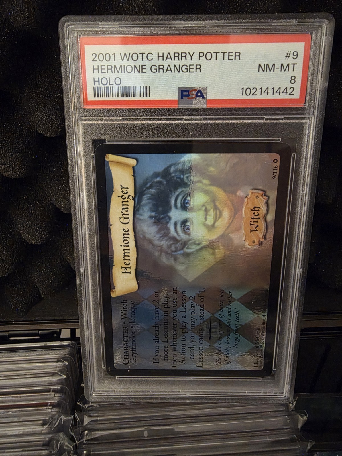 2001 WOTC HARRY POTTER HOLO #9 HERMIONE GRANGER PSA 8 🔥