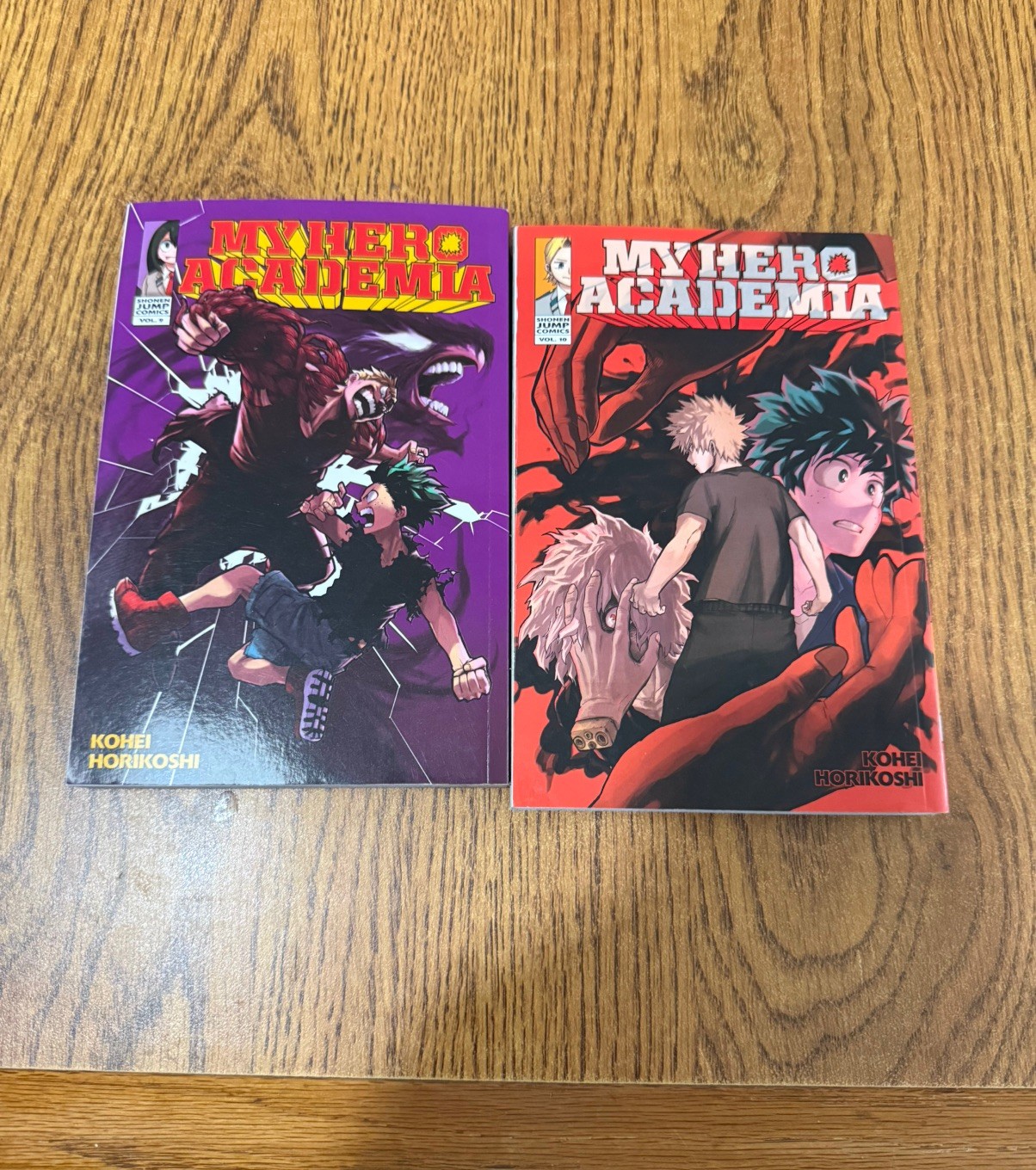 Lotto manga inglese My Hero Academia volumi 9 e 10 paperback bundle anime 