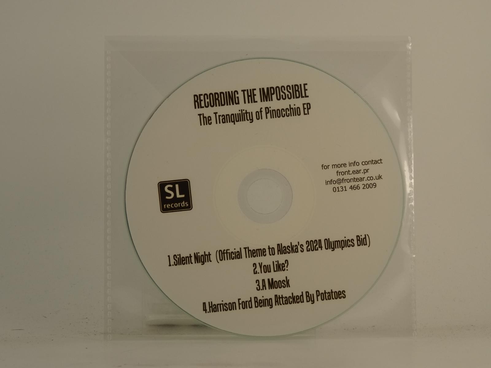 RECORDING THE IMPOSSIBLE SILENT NIGHT (H1) 4 Track Promo CD Single plus Plastic 