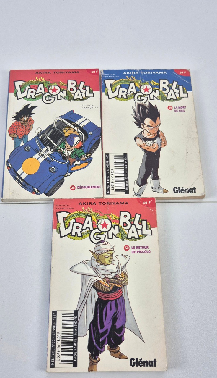 Lot Dragon Ball Akira Toriyama N°30 49 50 Glénat Ancienne Édition Kiosque Manga
