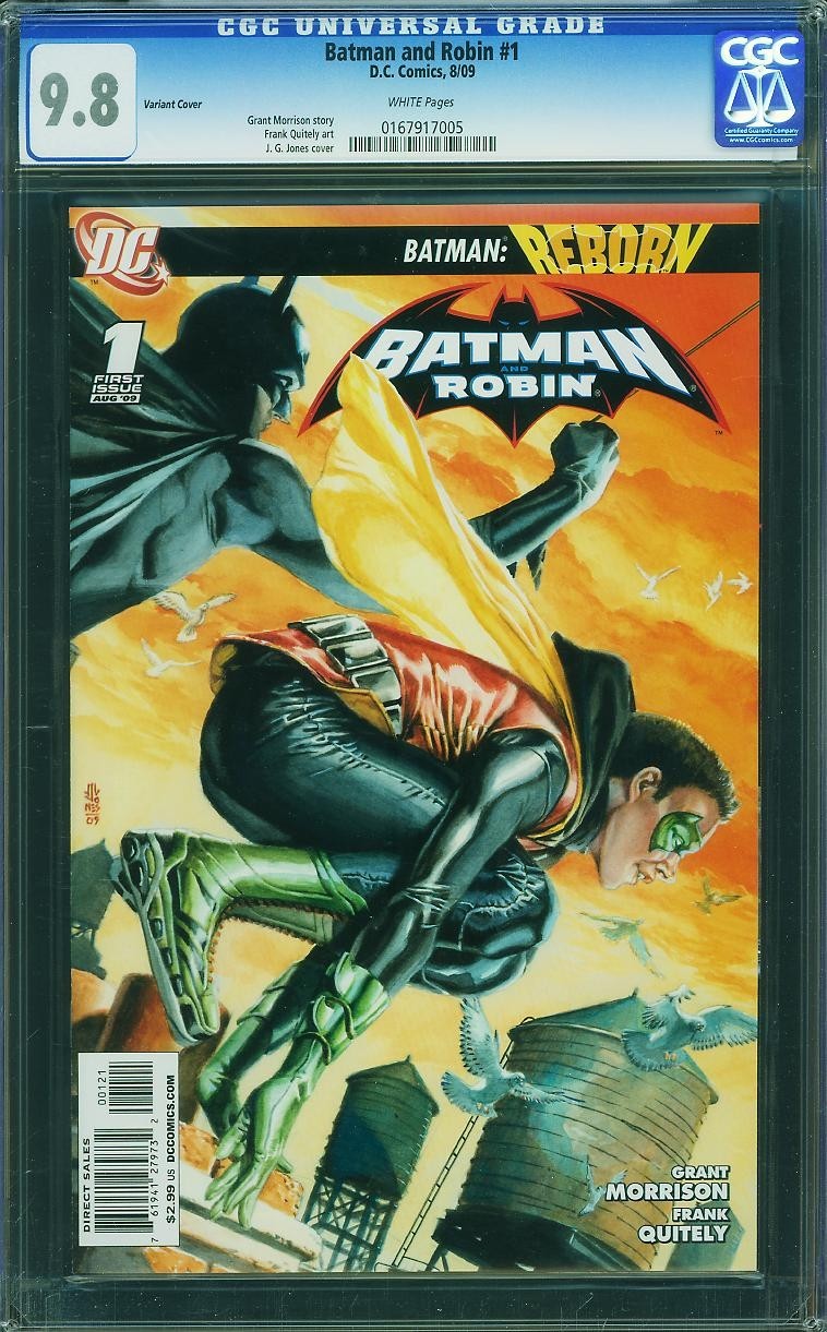 Batman and Robin 1 CGC 9.8 NM-MT WP JG Jones variante Batman Reborn DC
