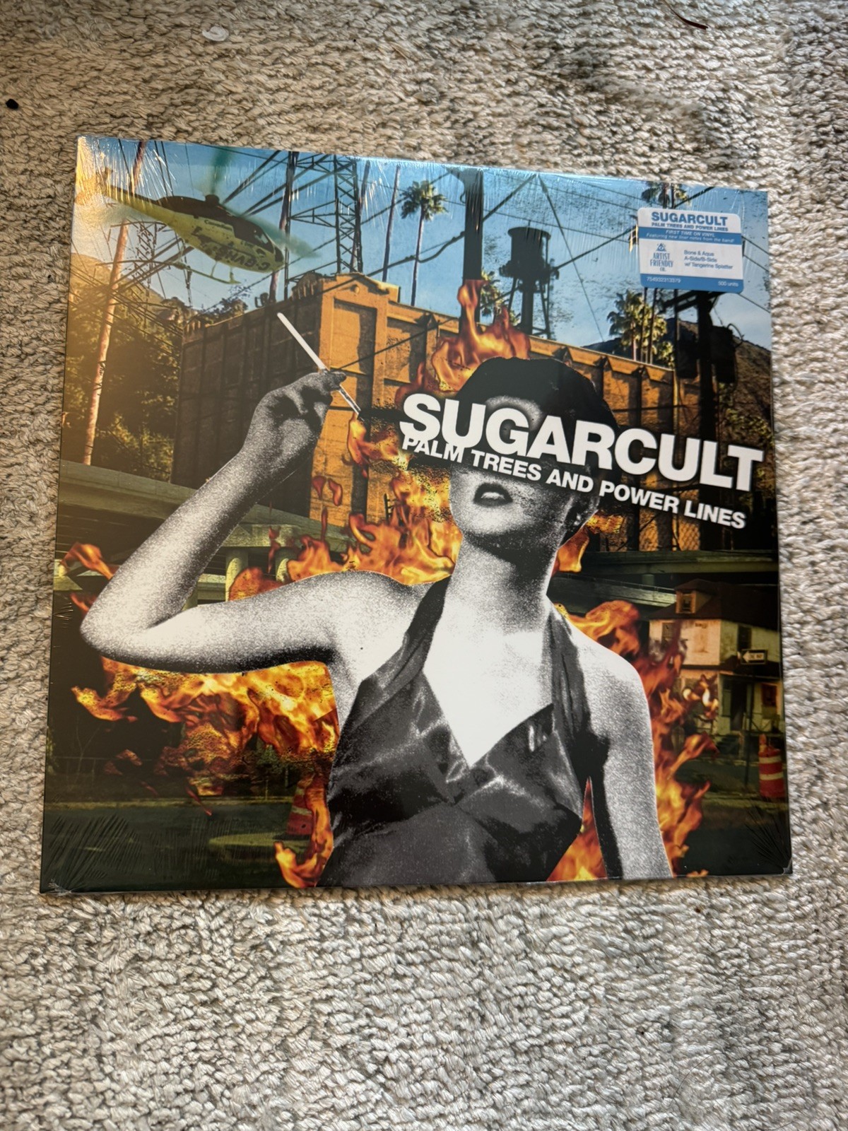 Sugarcult -Palm Trees And Powerlines LP-Bone & Aqua Tangerine Splatter Vinyl/500
