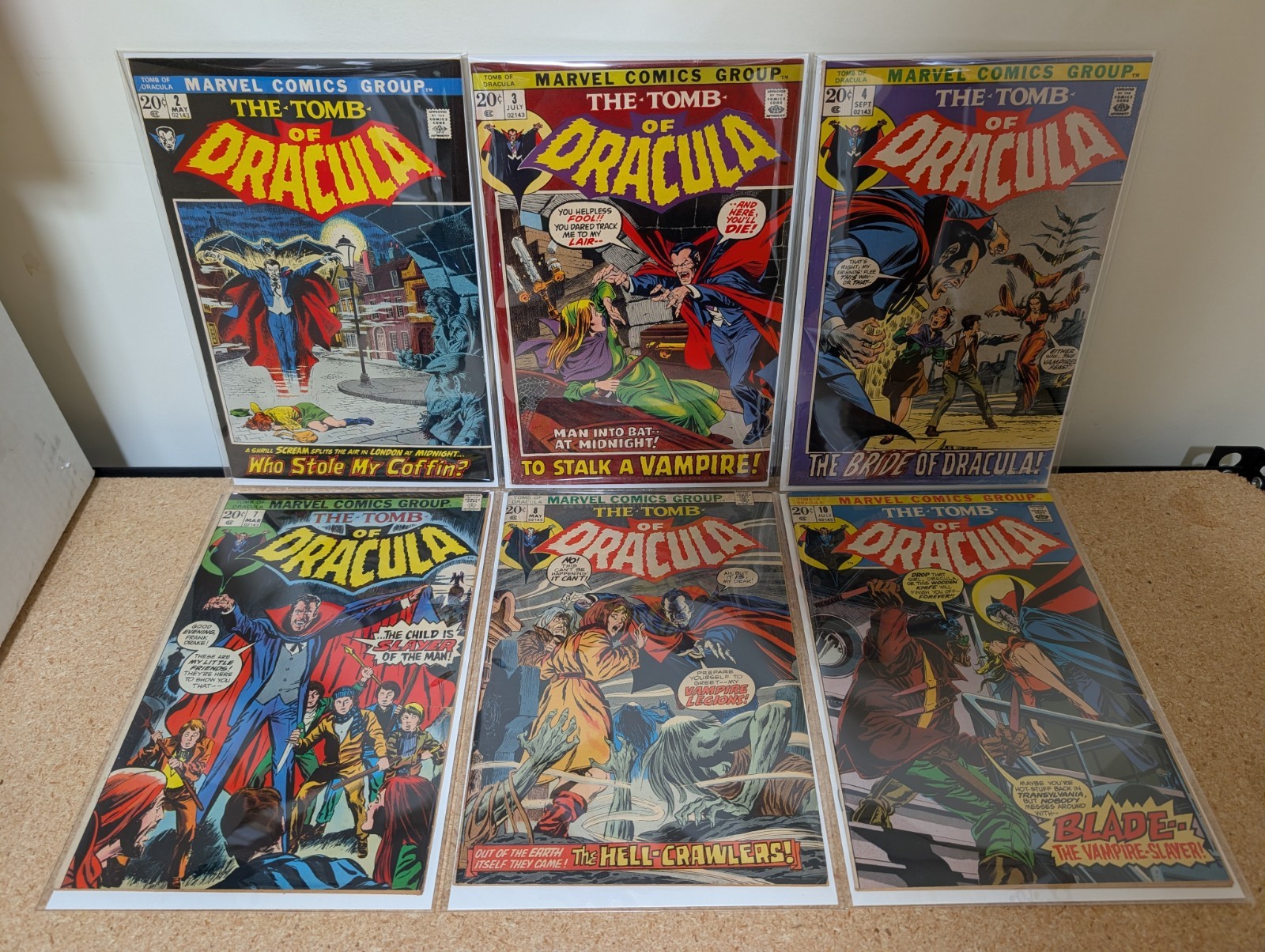 Tomba di Dracula # 2 3 4 7 8 10 (1973) Marvel Comic - 1° App di Blade! Numero chiave