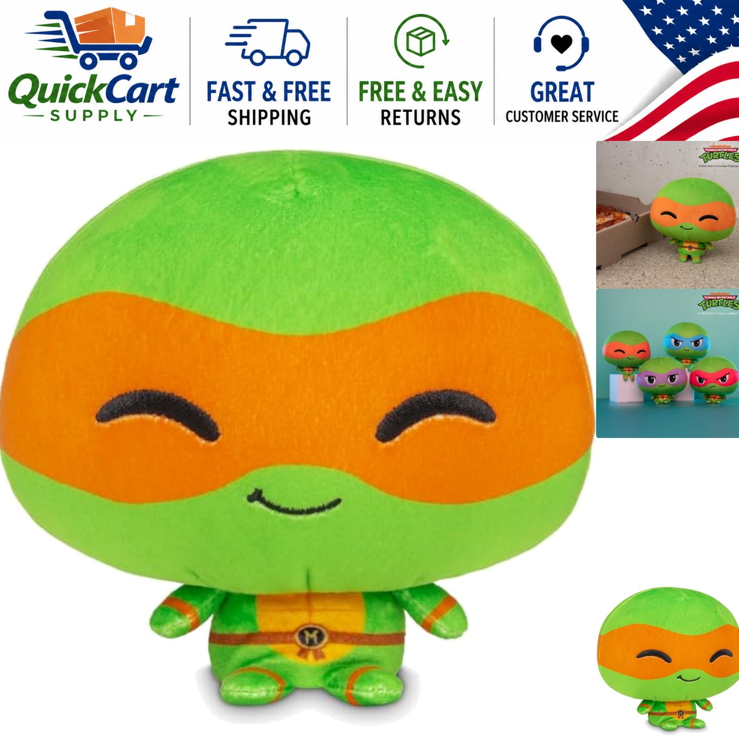 Adorabile peluche 5 pollici TMNT Michelangelo - regalo ideale per bambini e collezionisti