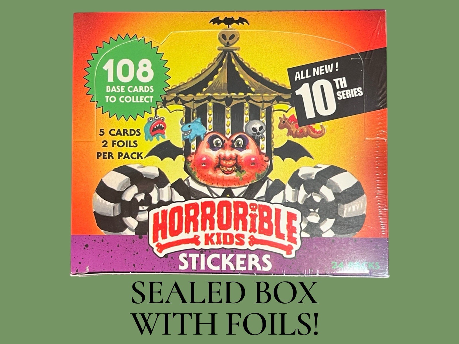 Garbage Pail kids Horrorible Kids Box 10th Series 24 Pack Sealed Box w Foils