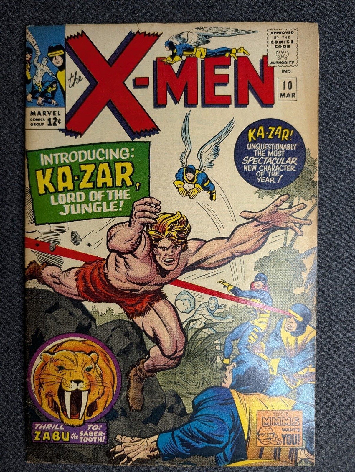 The Uncanny X-Men #10 (Marvel Comics 1965) 1st Silver Age Ka-Zar FN approx 6.0