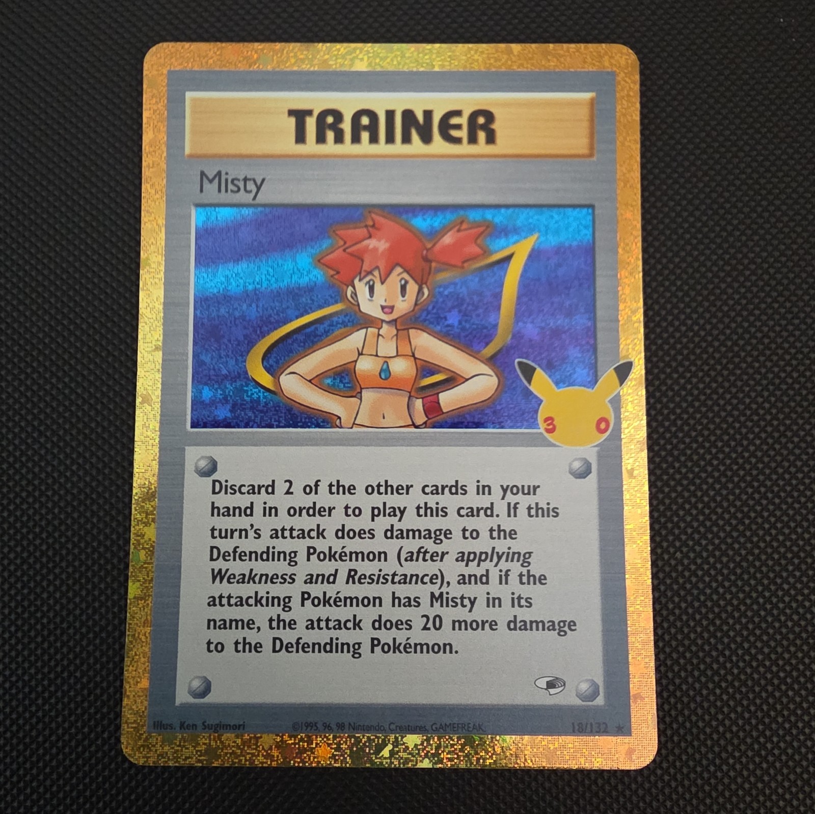 Pokemon Misty 18/132 30th Celebration Classic Collection Gold Border 2026 NM