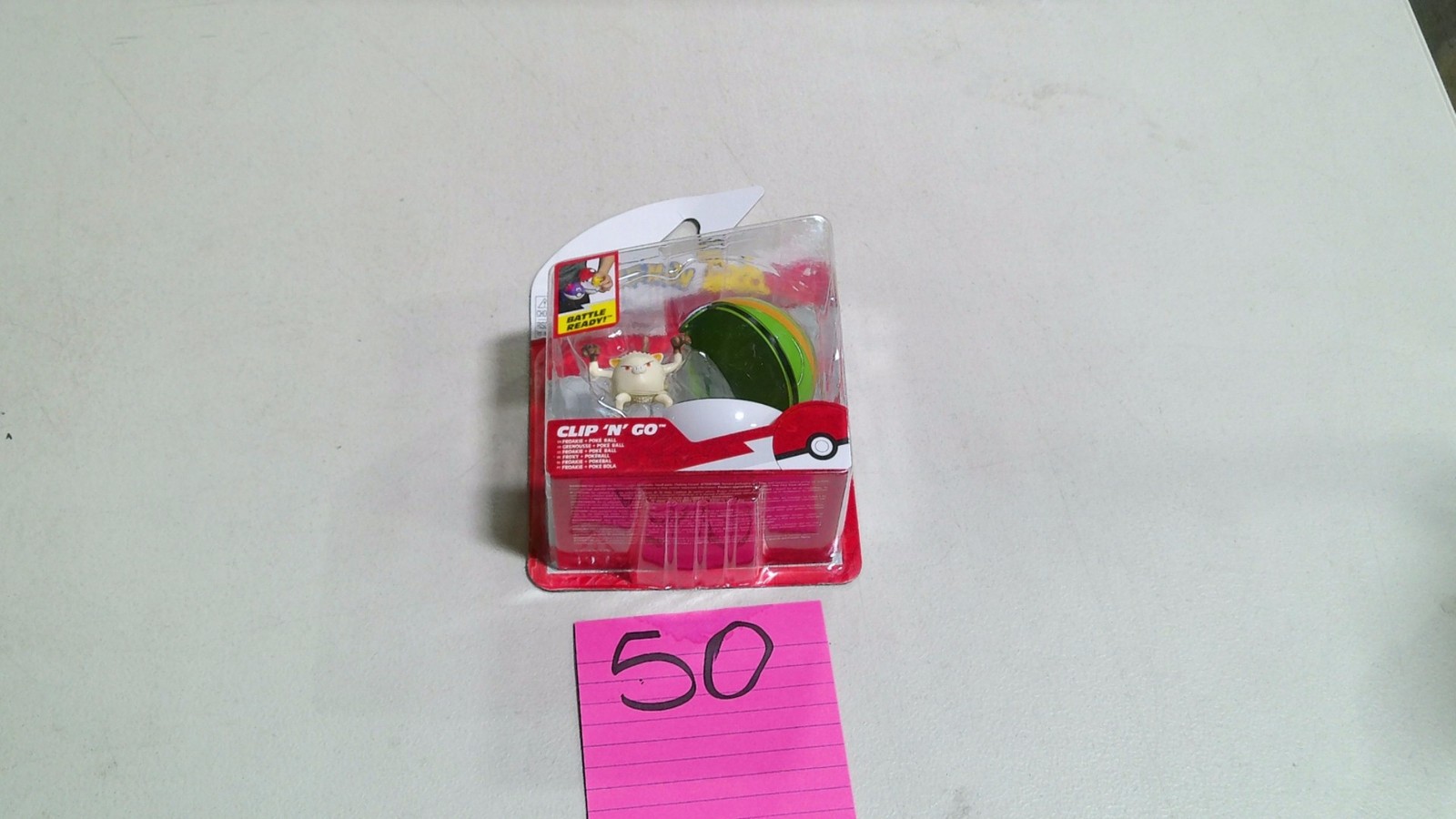 Pokemon Meowth Clip 'N' Go Action Figure Plastica Multicolore Giocattolo In Scatola Usato